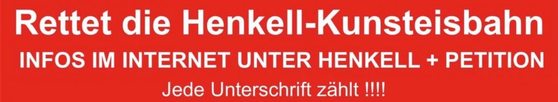 Drohende Schließung: Banner der Petition 'Rettet die Henkell-Kunsteisbahn'