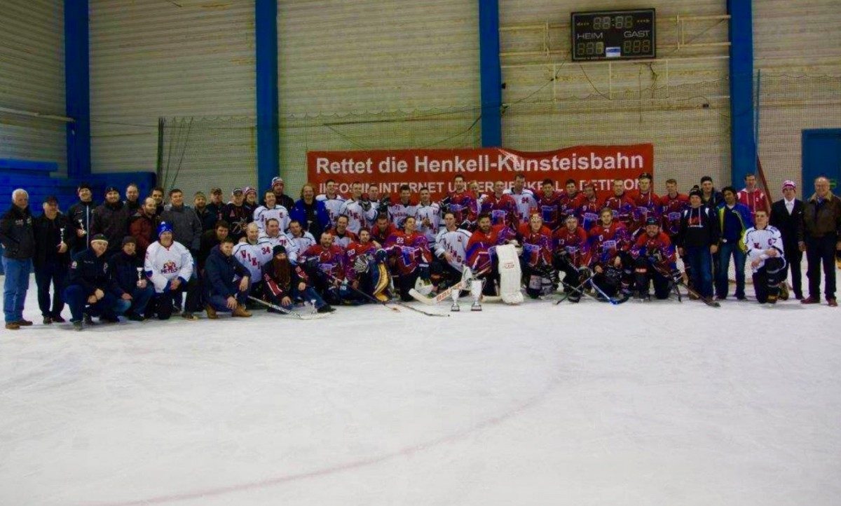 Rhein-Main Eishockeyliga steht zur Aktion "Rettet die Henkel-Kunsteisbahn"